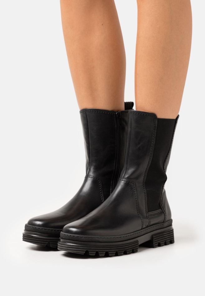 Bottes Plateforme Gabor | Blanc/noir Exclusif